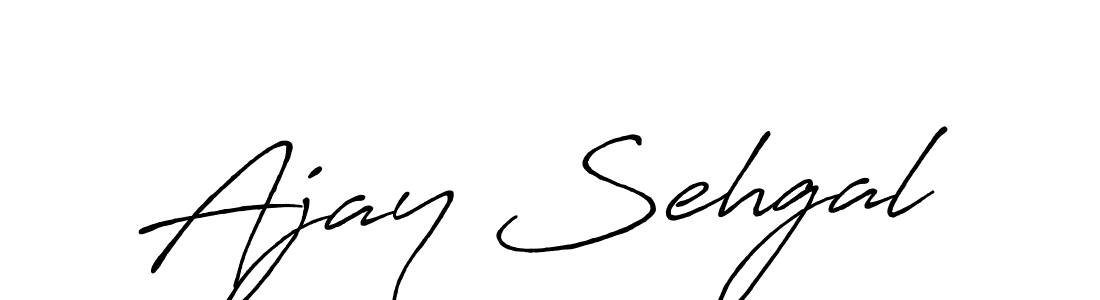 Make a beautiful signature design for name Ajay Sehgal. With this signature (Antro_Vectra_Bolder) style, you can create a handwritten signature for free. Ajay Sehgal signature style 7 images and pictures png