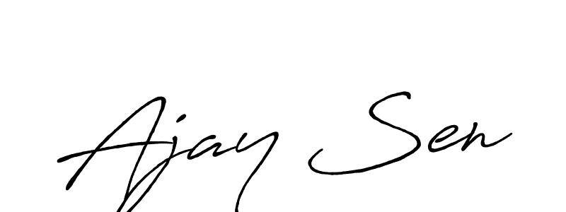 It looks lik you need a new signature style for name Ajay Sen. Design unique handwritten (Antro_Vectra_Bolder) signature with our free signature maker in just a few clicks. Ajay Sen signature style 7 images and pictures png