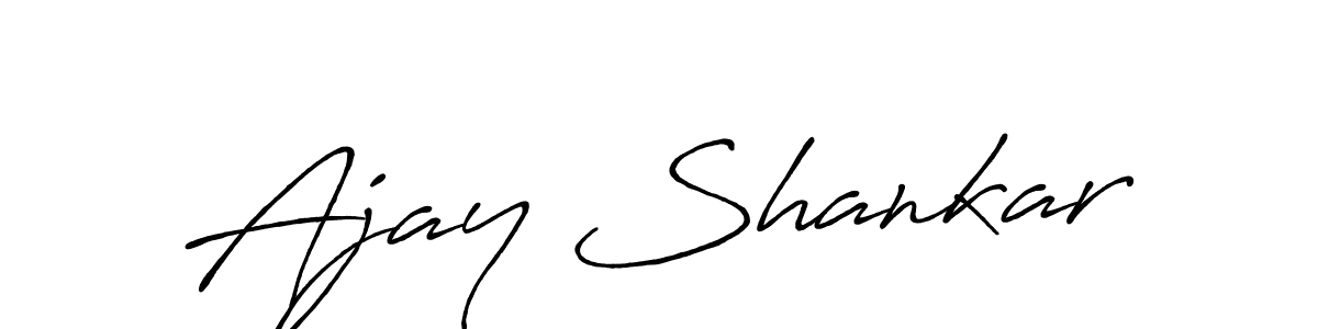 Also You can easily find your signature by using the search form. We will create Ajay Shankar name handwritten signature images for you free of cost using Antro_Vectra_Bolder sign style. Ajay Shankar signature style 7 images and pictures png