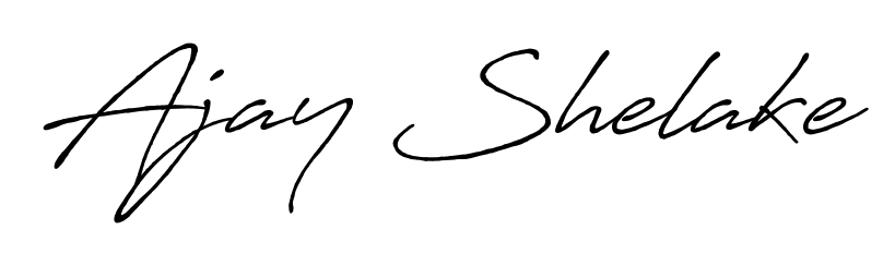 Get an exclusive digital autograph for Ajay Shelake. The Antro_Vectra_Bolder typeface captures the charm of real penmanship on paper. Ajay Shelake signature style 7 images and pictures png