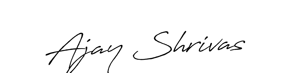 How to make Ajay Shrivas name signature. Use Antro_Vectra_Bolder style for creating short signs online. This is the latest handwritten sign. Ajay Shrivas signature style 7 images and pictures png