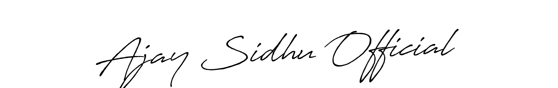 Antro_Vectra_Bolder is a professional signature style that is perfect for those who want to add a touch of class to their signature. It is also a great choice for those who want to make their signature more unique. Get Ajay Sidhu Official name to fancy signature for free. Ajay Sidhu Official signature style 7 images and pictures png