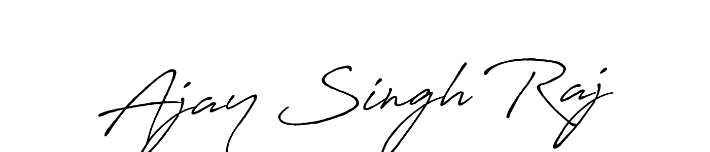 How to make Ajay Singh Raj name signature. Use Antro_Vectra_Bolder style for creating short signs online. This is the latest handwritten sign. Ajay Singh Raj signature style 7 images and pictures png