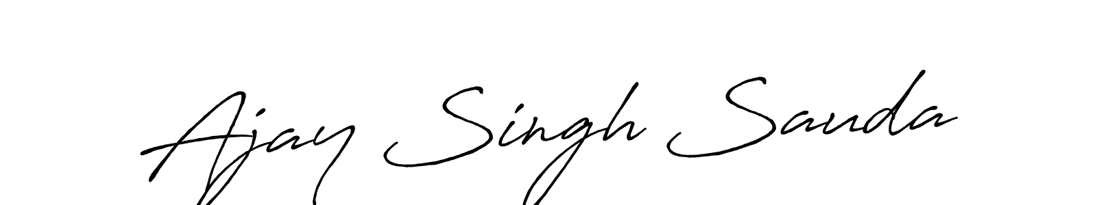 Antro_Vectra_Bolder is a professional signature style that is perfect for those who want to add a touch of class to their signature. It is also a great choice for those who want to make their signature more unique. Get Ajay Singh Sauda name to fancy signature for free. Ajay Singh Sauda signature style 7 images and pictures png