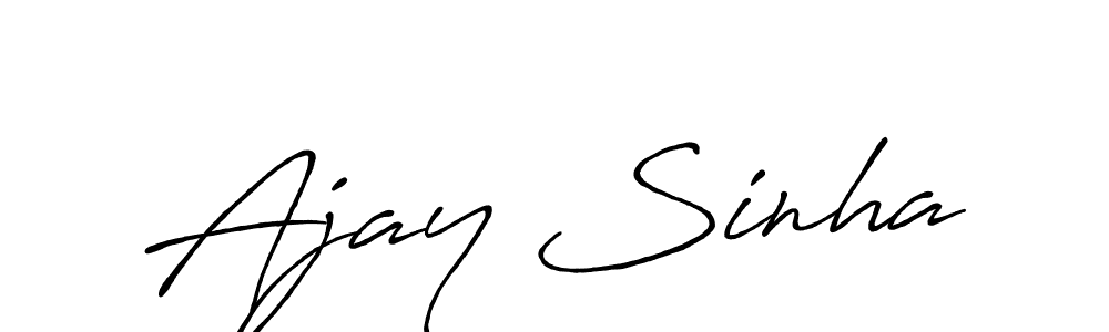 The best way (Antro_Vectra_Bolder) to make a short signature is to pick only two or three words in your name. The name Ajay Sinha include a total of six letters. For converting this name. Ajay Sinha signature style 7 images and pictures png