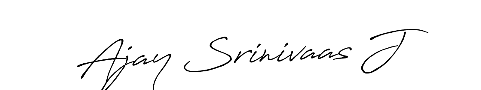 Design your own signature with our free online signature maker. With this signature software, you can create a handwritten (Antro_Vectra_Bolder) signature for name Ajay Srinivaas J. Ajay Srinivaas J signature style 7 images and pictures png