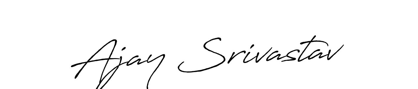 Make a beautiful signature design for name Ajay Srivastav. With this signature (Antro_Vectra_Bolder) style, you can create a handwritten signature for free. Ajay Srivastav signature style 7 images and pictures png