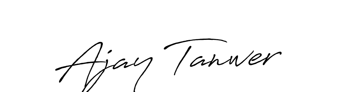 Use a signature maker to create a handwritten signature online. With this signature software, you can design (Antro_Vectra_Bolder) your own signature for name Ajay Tanwer. Ajay Tanwer signature style 7 images and pictures png