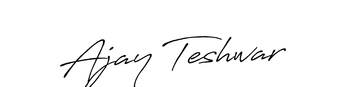 Here are the top 10 professional signature styles for the name Ajay Teshwar. These are the best autograph styles you can use for your name. Ajay Teshwar signature style 7 images and pictures png