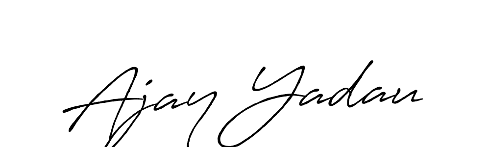 if you are searching for the best signature style for your name Ajay Yadau. so please give up your signature search. here we have designed multiple signature styles  using Antro_Vectra_Bolder. Ajay Yadau signature style 7 images and pictures png