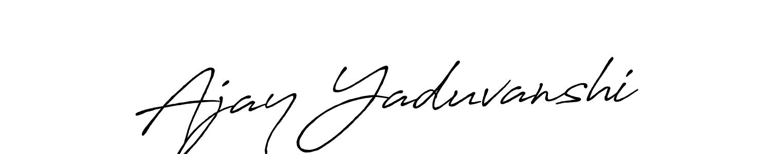 if you are searching for the best signature style for your name Ajay Yaduvanshi. so please give up your signature search. here we have designed multiple signature styles  using Antro_Vectra_Bolder. Ajay Yaduvanshi signature style 7 images and pictures png