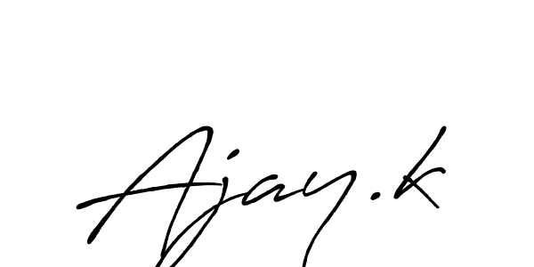 How to make Ajay.k signature? Antro_Vectra_Bolder is a professional autograph style. Create handwritten signature for Ajay.k name. Ajay.k signature style 7 images and pictures png