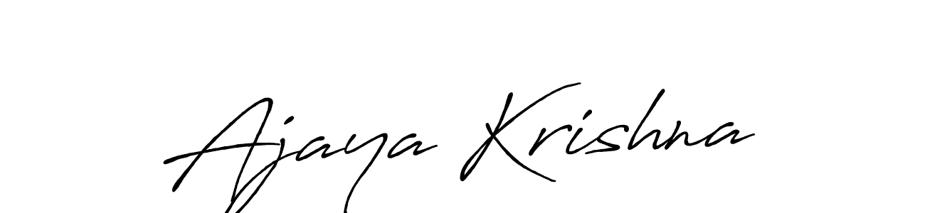 Use a signature maker to create a handwritten signature online. With this signature software, you can design (Antro_Vectra_Bolder) your own signature for name Ajaya Krishna. Ajaya Krishna signature style 7 images and pictures png