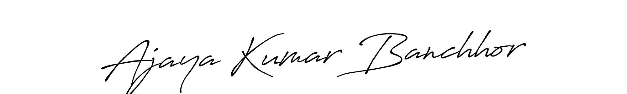 Design your own signature with our free online signature maker. With this signature software, you can create a handwritten (Antro_Vectra_Bolder) signature for name Ajaya Kumar Banchhor. Ajaya Kumar Banchhor signature style 7 images and pictures png