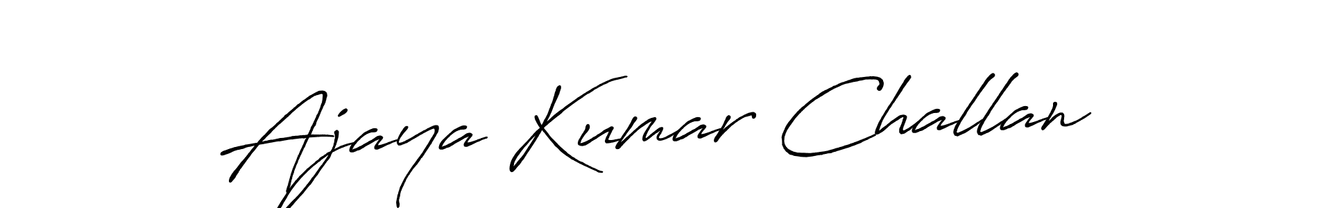 Create a beautiful signature design for name Ajaya Kumar Challan. With this signature (Antro_Vectra_Bolder) fonts, you can make a handwritten signature for free. Ajaya Kumar Challan signature style 7 images and pictures png