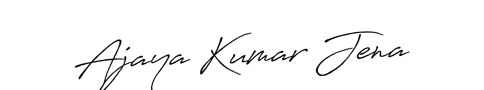 The best way (Antro_Vectra_Bolder) to make a short signature is to pick only two or three words in your name. The name Ajaya Kumar Jena include a total of six letters. For converting this name. Ajaya Kumar Jena signature style 7 images and pictures png