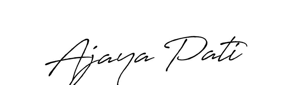 You can use this online signature creator to create a handwritten signature for the name Ajaya Pati. This is the best online autograph maker. Ajaya Pati signature style 7 images and pictures png