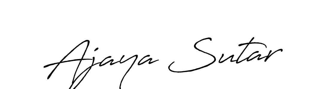 Use a signature maker to create a handwritten signature online. With this signature software, you can design (Antro_Vectra_Bolder) your own signature for name Ajaya Sutar. Ajaya Sutar signature style 7 images and pictures png