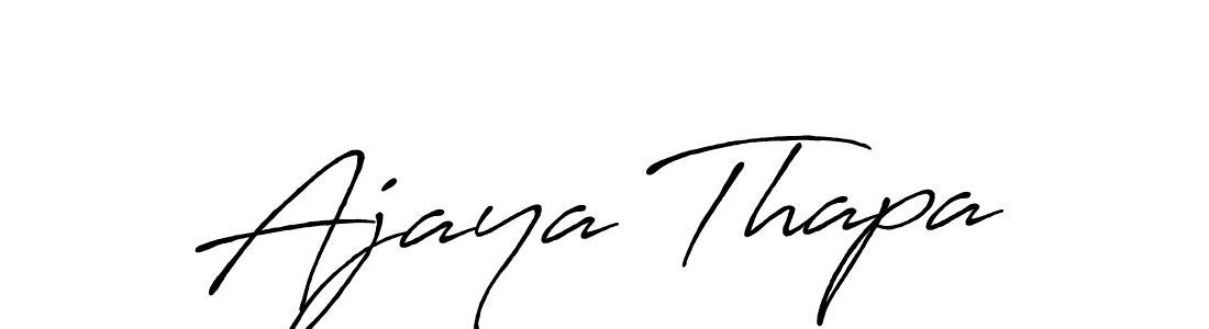 if you are searching for the best signature style for your name Ajaya Thapa. so please give up your signature search. here we have designed multiple signature styles  using Antro_Vectra_Bolder. Ajaya Thapa signature style 7 images and pictures png