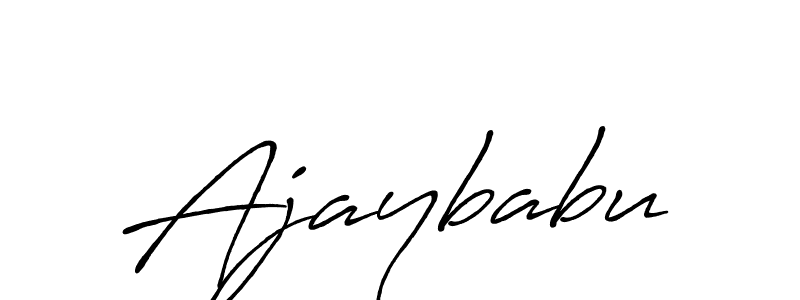 How to make Ajaybabu name signature. Use Antro_Vectra_Bolder style for creating short signs online. This is the latest handwritten sign. Ajaybabu signature style 7 images and pictures png