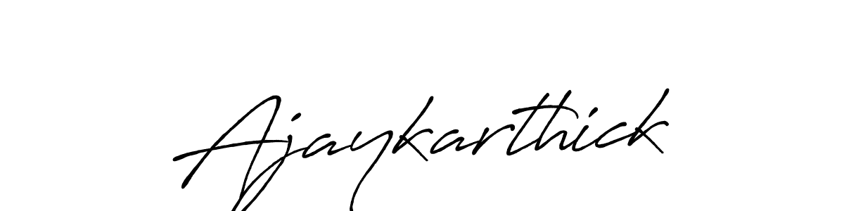 This is the best signature style for the Ajaykarthick name. Also you like these signature font (Antro_Vectra_Bolder). Mix name signature. Ajaykarthick signature style 7 images and pictures png