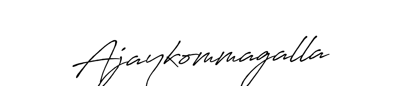 Ajaykommagalla stylish signature style. Best Handwritten Sign (Antro_Vectra_Bolder) for my name. Handwritten Signature Collection Ideas for my name Ajaykommagalla. Ajaykommagalla signature style 7 images and pictures png