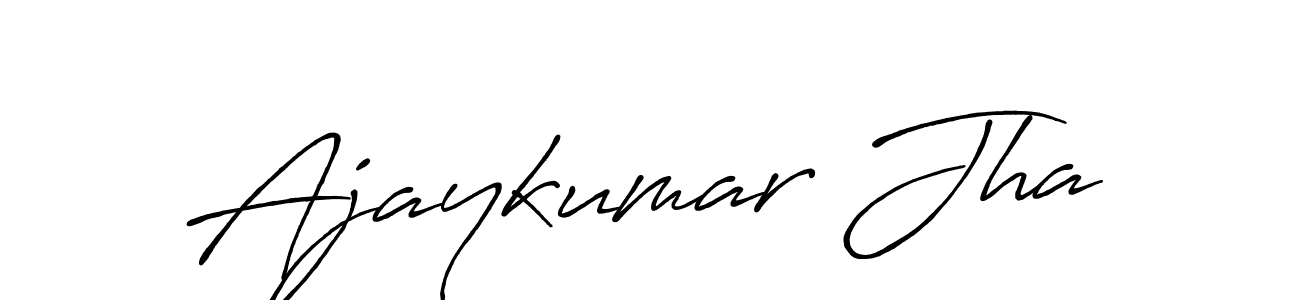 It looks lik you need a new signature style for name Ajaykumar Jha. Design unique handwritten (Antro_Vectra_Bolder) signature with our free signature maker in just a few clicks. Ajaykumar Jha signature style 7 images and pictures png