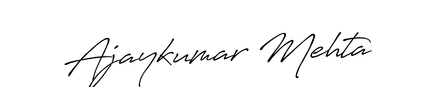 Use a signature maker to create a handwritten signature online. With this signature software, you can design (Antro_Vectra_Bolder) your own signature for name Ajaykumar Mehta. Ajaykumar Mehta signature style 7 images and pictures png