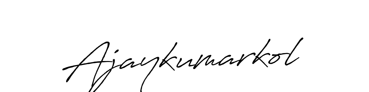 if you are searching for the best signature style for your name Ajaykumarkol. so please give up your signature search. here we have designed multiple signature styles  using Antro_Vectra_Bolder. Ajaykumarkol signature style 7 images and pictures png