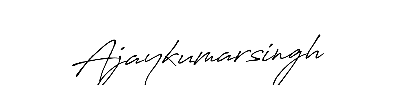 Make a beautiful signature design for name Ajaykumarsingh. With this signature (Antro_Vectra_Bolder) style, you can create a handwritten signature for free. Ajaykumarsingh signature style 7 images and pictures png