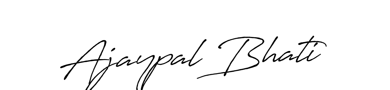 Create a beautiful signature design for name Ajaypal Bhati. With this signature (Antro_Vectra_Bolder) fonts, you can make a handwritten signature for free. Ajaypal Bhati signature style 7 images and pictures png