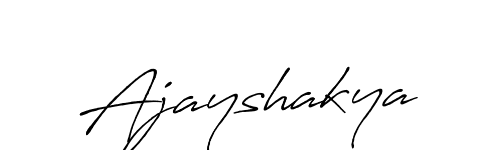 How to make Ajayshakya name signature. Use Antro_Vectra_Bolder style for creating short signs online. This is the latest handwritten sign. Ajayshakya signature style 7 images and pictures png