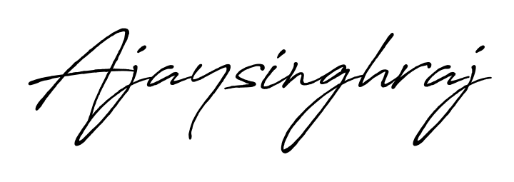 A stylish, flowing autograph style designed for name Ajaysinghraj using Antro_Vectra_Bolder typography. Perfect for digital creative projects. Ajaysinghraj signature style 7 images and pictures png