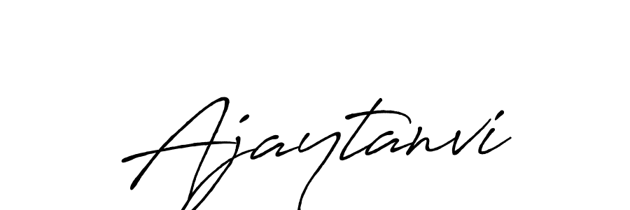 Make a beautiful signature design for name Ajaytanvi. With this signature (Antro_Vectra_Bolder) style, you can create a handwritten signature for free. Ajaytanvi signature style 7 images and pictures png
