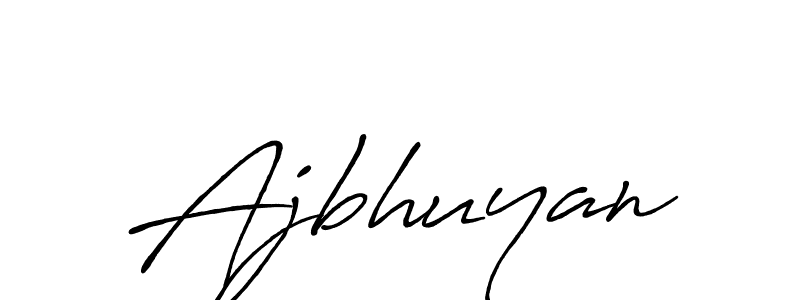 Use a signature maker to create a handwritten signature online. With this signature software, you can design (Antro_Vectra_Bolder) your own signature for name Ajbhuyan. Ajbhuyan signature style 7 images and pictures png