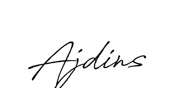 Design your own signature with our free online signature maker. With this signature software, you can create a handwritten (Antro_Vectra_Bolder) signature for name Ajdins. Ajdins signature style 7 images and pictures png