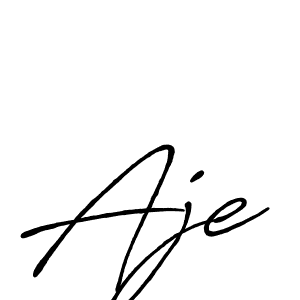 Make a beautiful signature design for name Aje. With this signature (Antro_Vectra_Bolder) style, you can create a handwritten signature for free. Aje signature style 7 images and pictures png