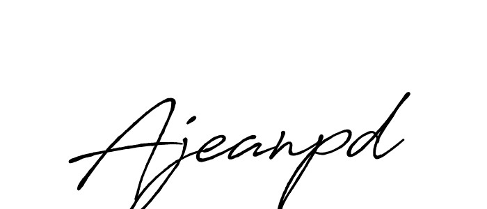 How to make Ajeanpd name signature. Use Antro_Vectra_Bolder style for creating short signs online. This is the latest handwritten sign. Ajeanpd signature style 7 images and pictures png