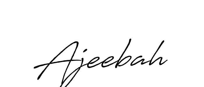 Ajeebah stylish signature style. Best Handwritten Sign (Antro_Vectra_Bolder) for my name. Handwritten Signature Collection Ideas for my name Ajeebah. Ajeebah signature style 7 images and pictures png