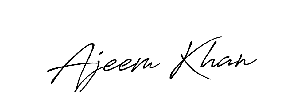 It looks lik you need a new signature style for name Ajeem Khan. Design unique handwritten (Antro_Vectra_Bolder) signature with our free signature maker in just a few clicks. Ajeem Khan signature style 7 images and pictures png