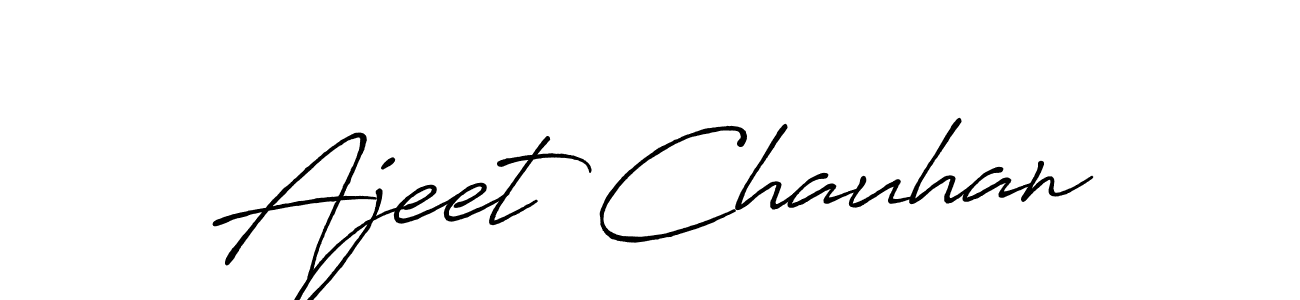 Design your own signature with our free online signature maker. With this signature software, you can create a handwritten (Antro_Vectra_Bolder) signature for name Ajeet Chauhan. Ajeet Chauhan signature style 7 images and pictures png
