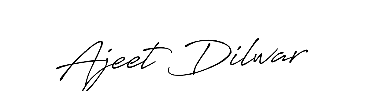 Create a beautiful signature design for name Ajeet Dilwar. With this signature (Antro_Vectra_Bolder) fonts, you can make a handwritten signature for free. Ajeet Dilwar signature style 7 images and pictures png