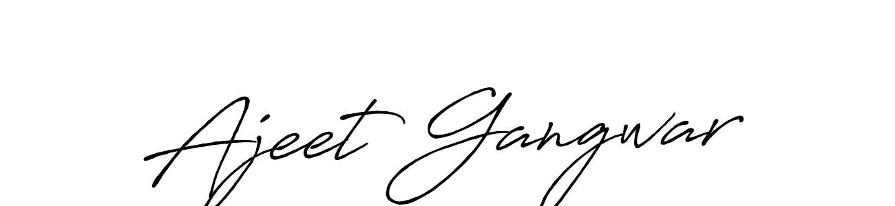 Use a signature maker to create a handwritten signature online. With this signature software, you can design (Antro_Vectra_Bolder) your own signature for name Ajeet Gangwar. Ajeet Gangwar signature style 7 images and pictures png