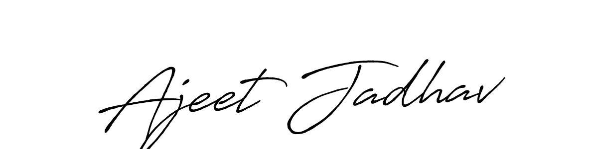 This is the best signature style for the Ajeet Jadhav name. Also you like these signature font (Antro_Vectra_Bolder). Mix name signature. Ajeet Jadhav signature style 7 images and pictures png