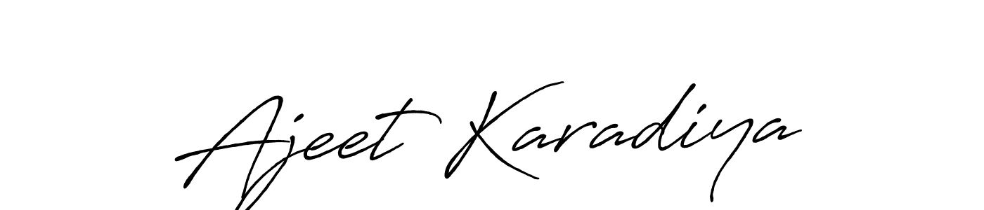 How to make Ajeet Karadiya signature? Antro_Vectra_Bolder is a professional autograph style. Create handwritten signature for Ajeet Karadiya name. Ajeet Karadiya signature style 7 images and pictures png