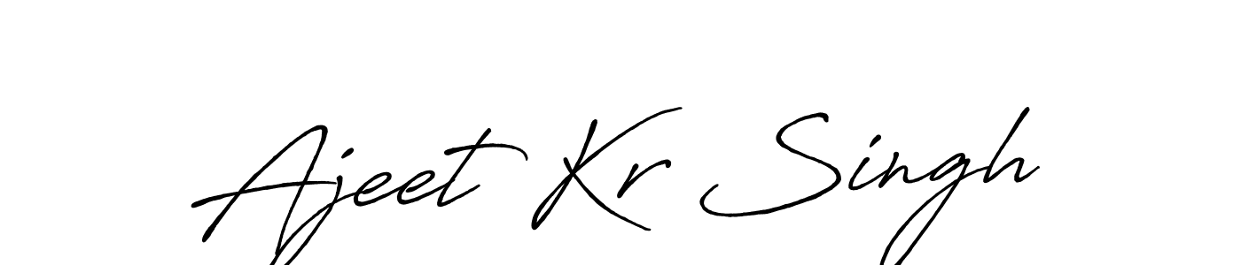 Also we have Ajeet Kr Singh name is the best signature style. Create professional handwritten signature collection using Antro_Vectra_Bolder autograph style. Ajeet Kr Singh signature style 7 images and pictures png
