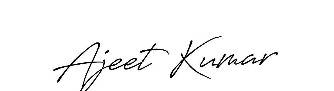 How to make Ajeet Kumar signature? Antro_Vectra_Bolder is a professional autograph style. Create handwritten signature for Ajeet Kumar name. Ajeet Kumar signature style 7 images and pictures png