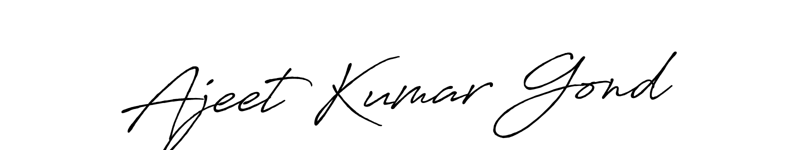 Design your own signature with our free online signature maker. With this signature software, you can create a handwritten (Antro_Vectra_Bolder) signature for name Ajeet Kumar Gond. Ajeet Kumar Gond signature style 7 images and pictures png