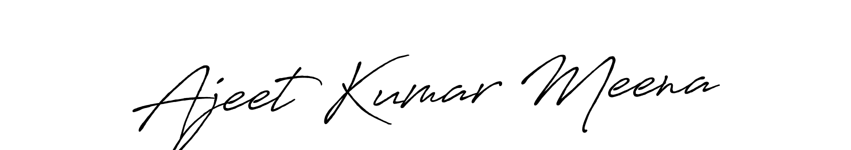 Use a signature maker to create a handwritten signature online. With this signature software, you can design (Antro_Vectra_Bolder) your own signature for name Ajeet Kumar Meena. Ajeet Kumar Meena signature style 7 images and pictures png