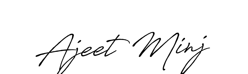 You can use this online signature creator to create a handwritten signature for the name Ajeet Minj. This is the best online autograph maker. Ajeet Minj signature style 7 images and pictures png